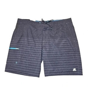 Zeroxposur Swim Trunks/Shorts -‎ Mens Size XXL - Black/Grey/Blue